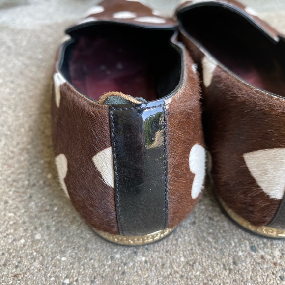 Burberry Brown Pony Hair Heart Loafers - 37 - Picture 7 of 12
